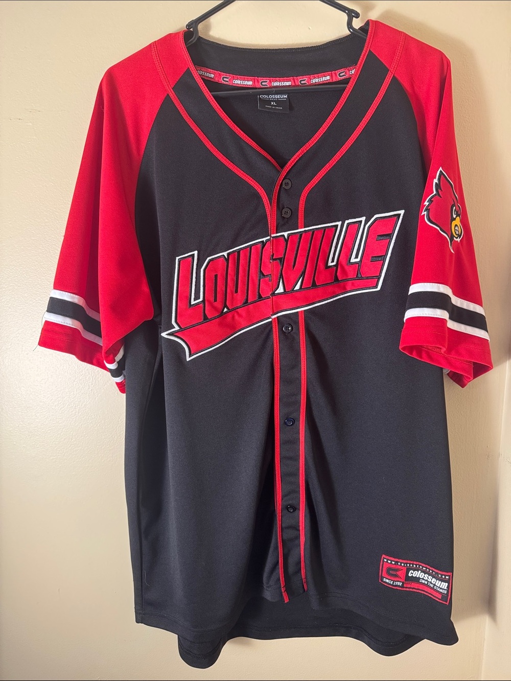 Louisville Black & Red Baseball Jersey